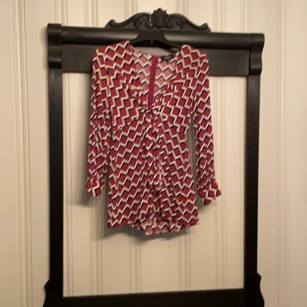 Maroon printed romper